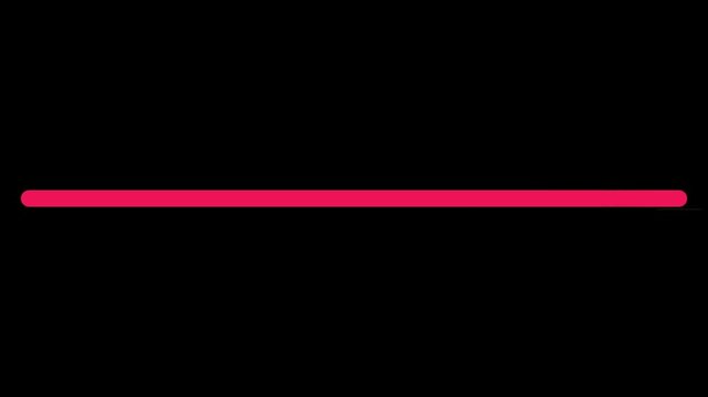 Red Loading Bar Animation on Black Background &ndash; Digital Progress Bar User Interface Download Indicator Motion Graphics
