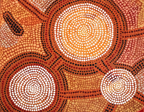 Sacred Waterhole Dot Art