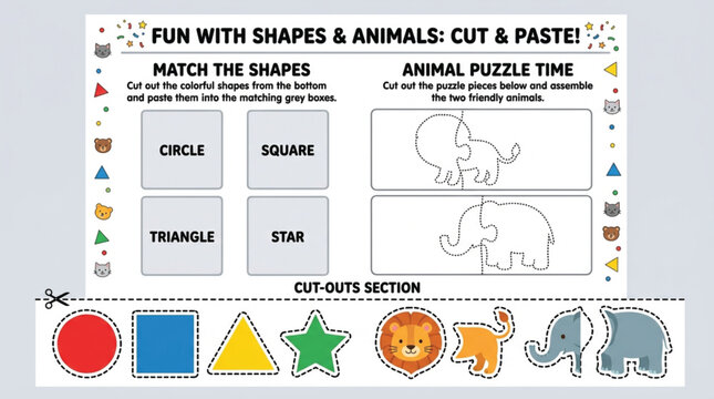 cut and paste activity for kids 