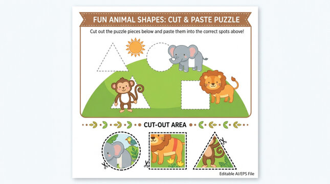 cut and paste activity for kids 