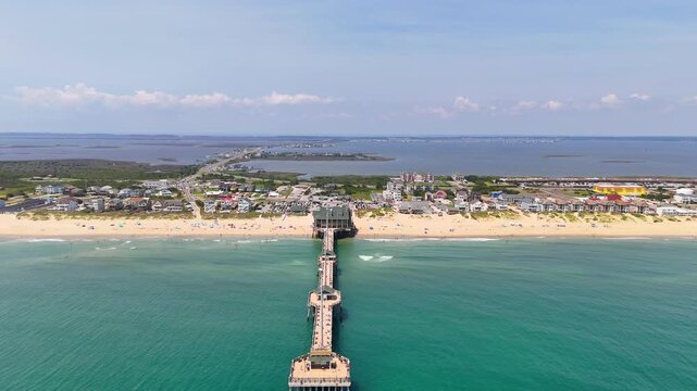 Aerial establishing shot of Nags Head North Carolina Outer Banks 2026