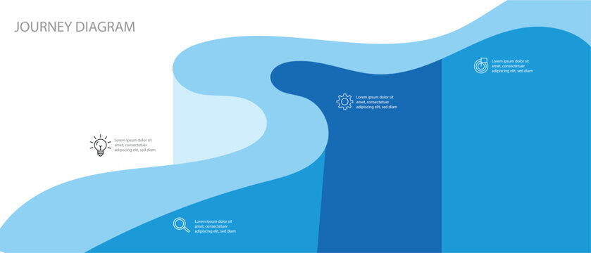Roadmap timeline Infographic 4 option to success. Modern milestone diagram with road journey concept, presentation vector infographic.
