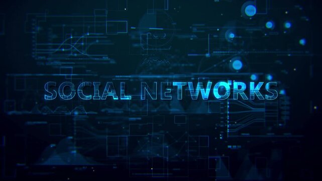 Digital text glows against a cybernetic backdrop. Blue circuits pulse behind the words. Modern, sleek, futuristic, tech-themed. Ideal for digital media, branding, tech presentations