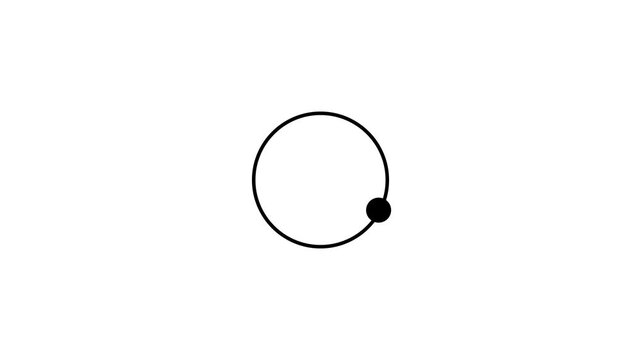 Loading progress circle spinner waiting process animation on white background. The process of data processing or loading circle animation.
