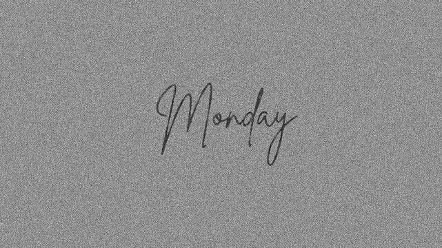 Minimalist Elegant Monday handwritten animation