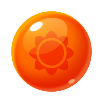 orange glossy orb
