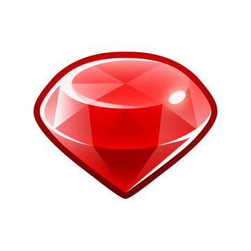sparkling red diamond icon