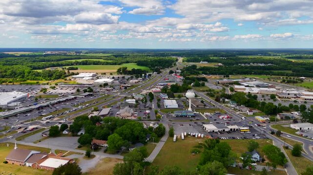 Stock aerial footage Milford Delaware 2026