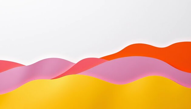 Abstract paper cutouts forming hills and valleys, textured surface,  clean,  brown