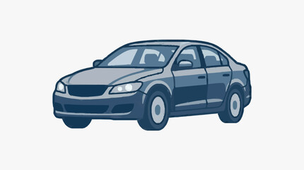 Fototapeta premium Modern Sedan Car Illustration.