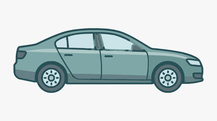 Fototapeta premium Modern Sedan Car Illustration.