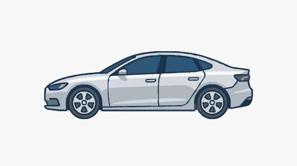 Fototapeta premium Modern Sedan Car Illustration.