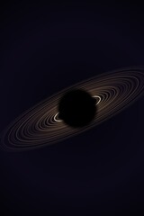 3D Render of Saturn with Rings in Space © syaiful