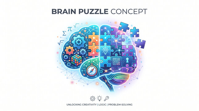 Brain Puzzle Concept