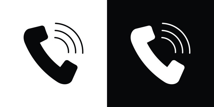 Phone call icon line design series