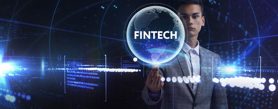 Fintech Financial technology digital money online banking business finance concept.