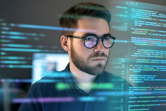Data Analyst Reviewing Analytics Dashboard on Computer Screen