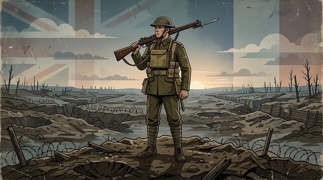 Soldier with rifle