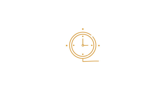 Simple Gold Clock Face with Hour Hand.