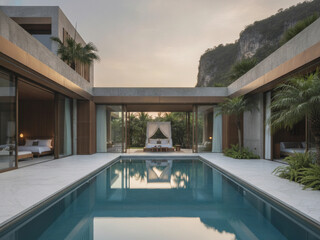 Fototapeta premium hotel swimming pool