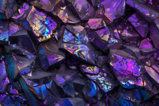 Iridescent colorful peacock ore bornite mineral texture background