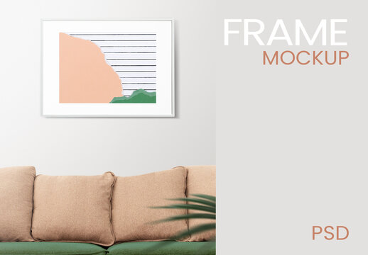 Minimalist Frame Mockup Design PSD