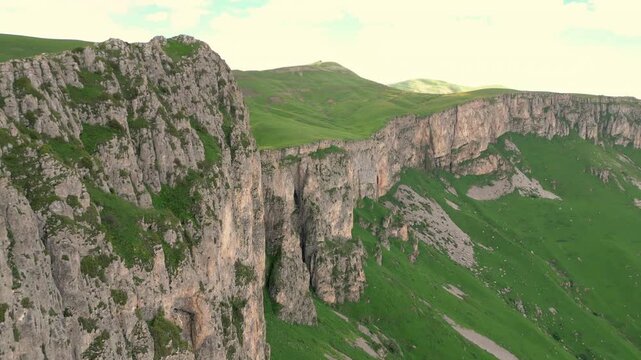 Aerial view of the beautiful mountain and rock