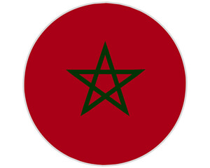Fototapeta premium round shape of the moroccan flag