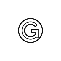 Obraz premium Black and white circular logo design.