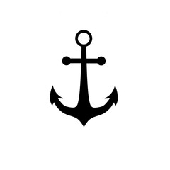 anchor on white background illustration icon © Anas Anwar Alfarisy