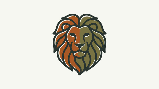 An abstract illustration of a lion's head composed of curved lines forming a stylized portrait in a landscape orientation.