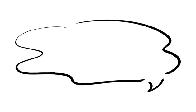 ペンの手書き吹き出し_黒