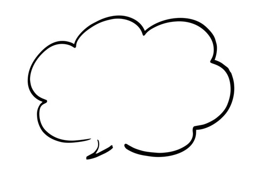ペンの手書き吹き出し_黒