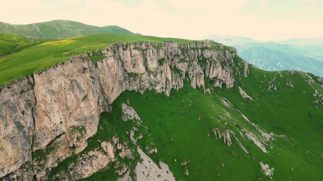 Aerial view of the beautiful mountain and rock