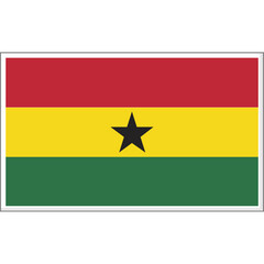 Naklejka premium Ghana Country Flag Vector Design
