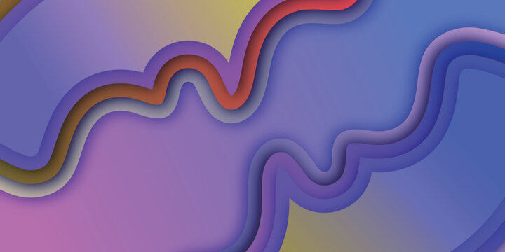 Abstract Wavy Layered Background Illustration Design