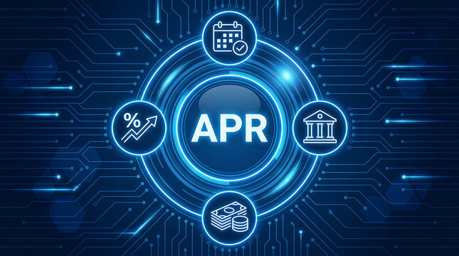 APR Annual percentage rate concept, financial term used to represent the true cost of borrowing or investing over a year