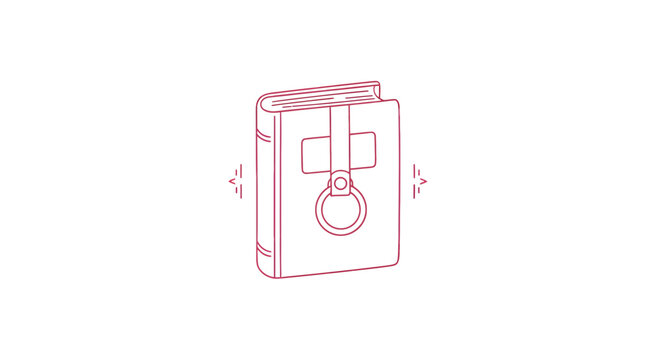 Simple Line Drawing of Safe Deposit Box.