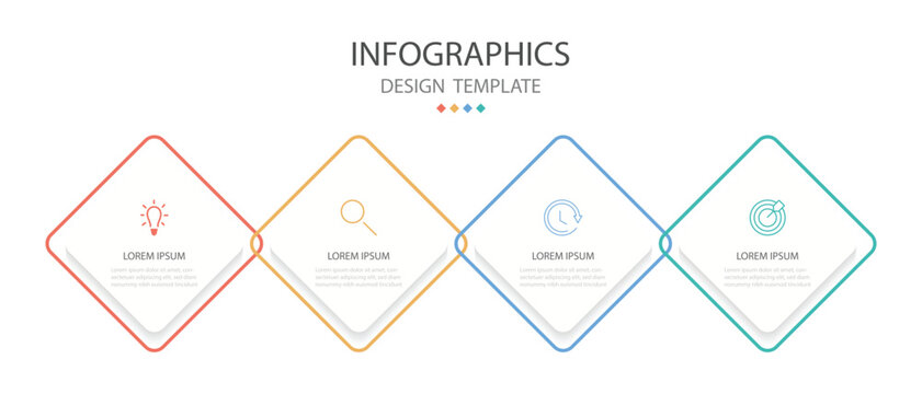 Business concept with 4 options. For content, diagram, flowchart, steps, parts, timeline infographics. Infographic design template with place for your data. 