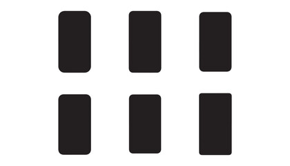 black and white silhouette set of smartphone very high quality vector illustration. © dinesh