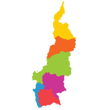 Detailed vector map of West Sulawesi (Sulawesi Barat) province with 6 regencies.
