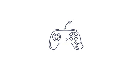 Simple Hand Drawn Video Game Controller. © Abraca