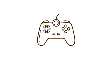 Simple Line Drawing of Game Controller. © Acuba