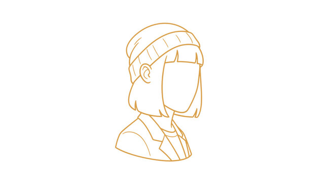 Woman Wearing Face Mask Illustration.
