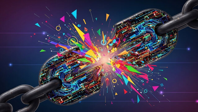Broken Digital Blockchain Link with Colorful Data Explosion