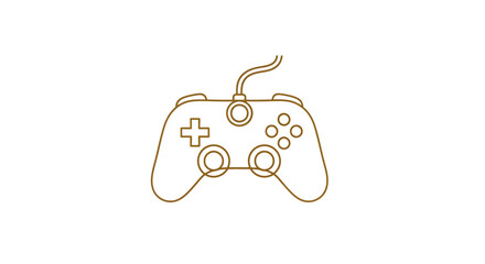 Simple Line Drawing of Game Controller. © Ambro Coknald