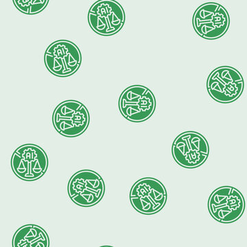 no bias ethical ai vector glyph seamless pattern no bias ethical ai sign illustration