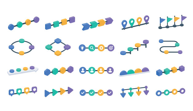 Colorful molecular structure models.