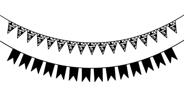 Black and white zigzag pattern with decorative triangles