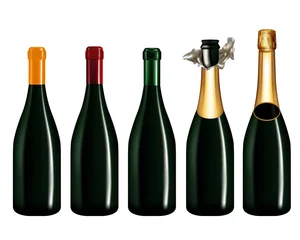 Champagne bottle isolated on white © Singha songsak